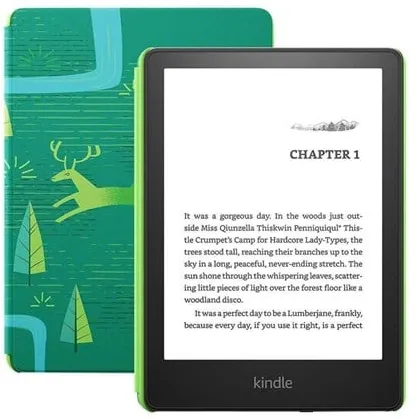 Amazon Kindle Paperwhite 5 16GB Kids Edition - Svart (inkl. Emerald Forest-skyddsfodral)